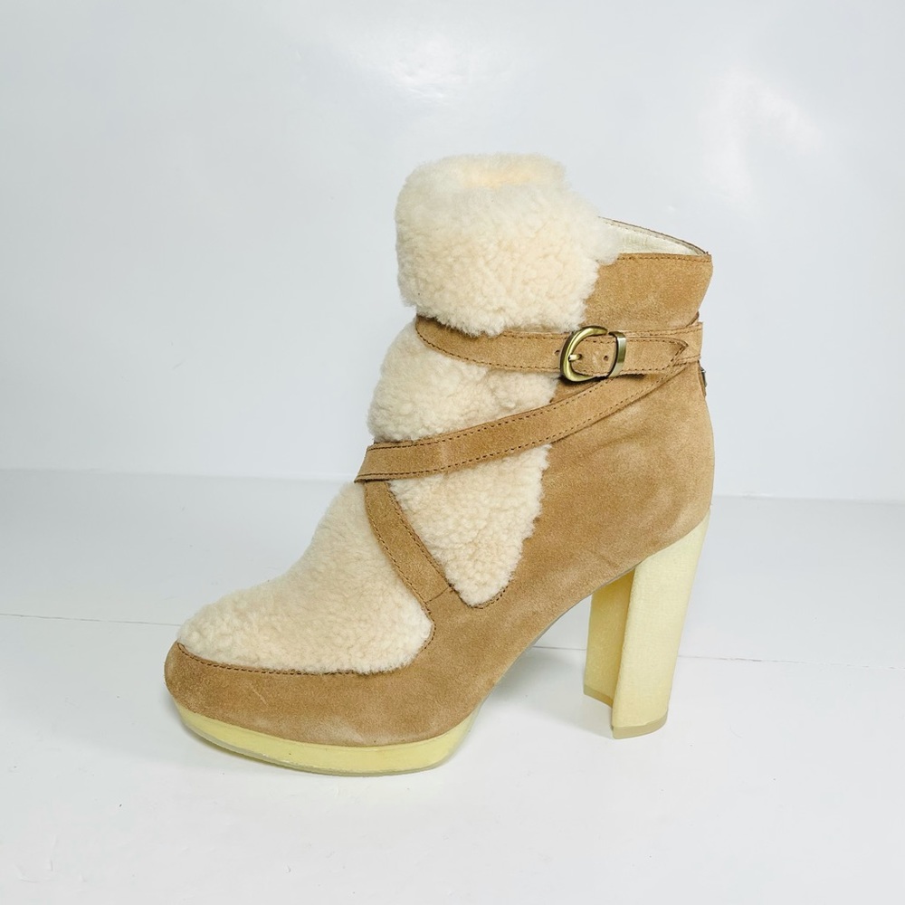 Australia Luxe Mercy Ankle Boots Women’s Size 10 High Heel‎ Shearling